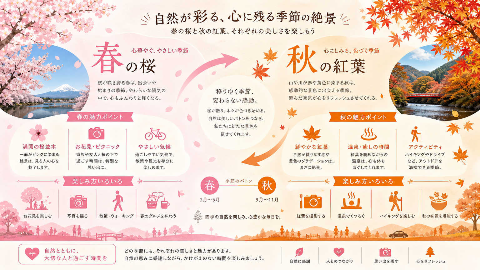 季節ごとに楽しめる北区の自然スポット