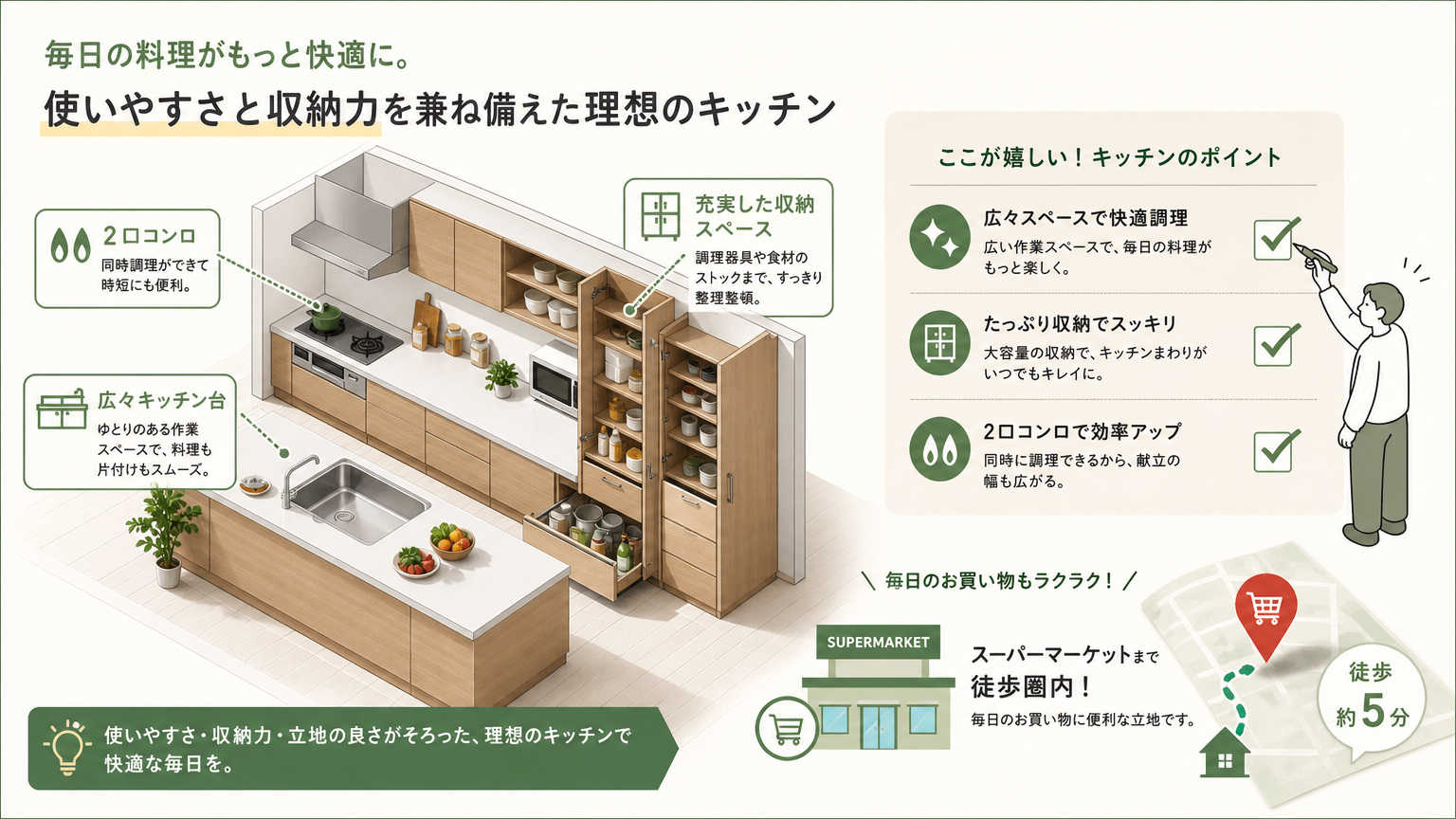 自炊しやすいキッチン環境を整えるポイント